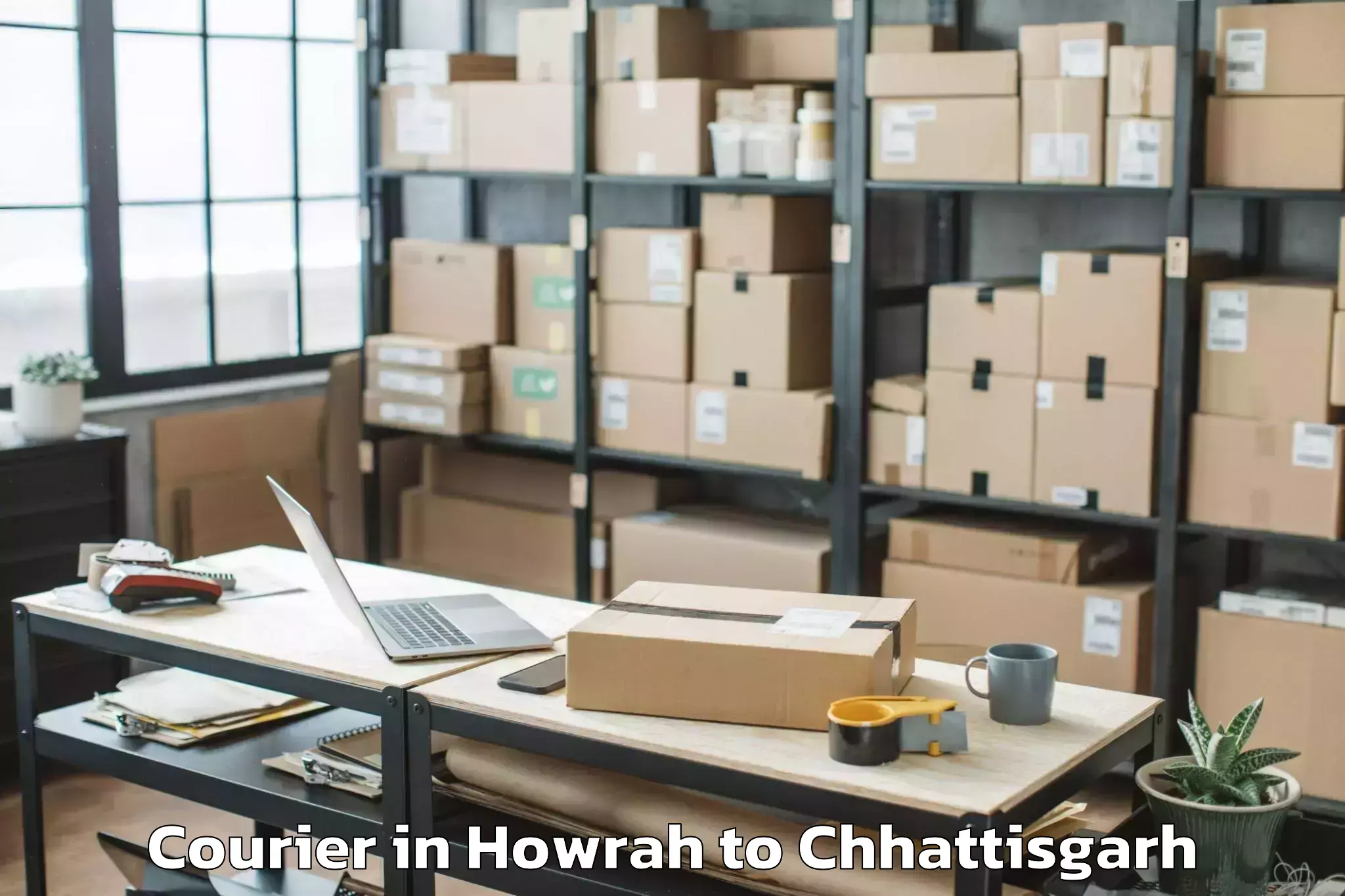 Professional Howrah to Chirimiri Courier